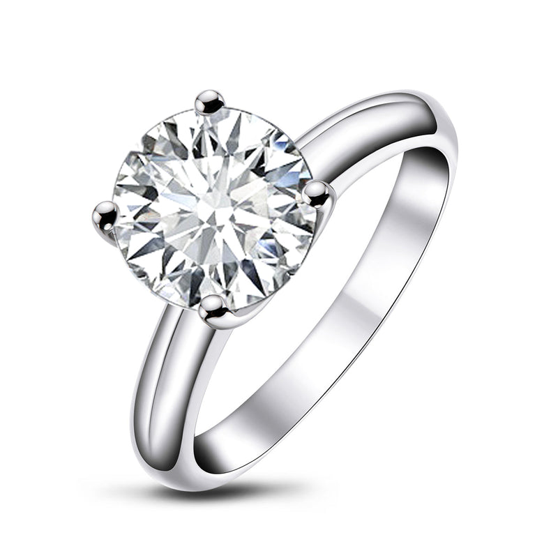 3.0CT Moissanite Solitaire Engagement Anniversary Ring in 925 Silver