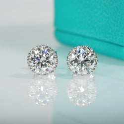 2.0CTTW D Color Moissanite 925 Sterling Silver   Earrings