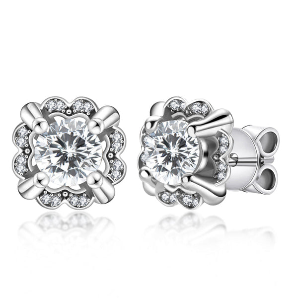 1.0CTTW D Color Moissanite Earrings 925 Sterling SilverEarrings