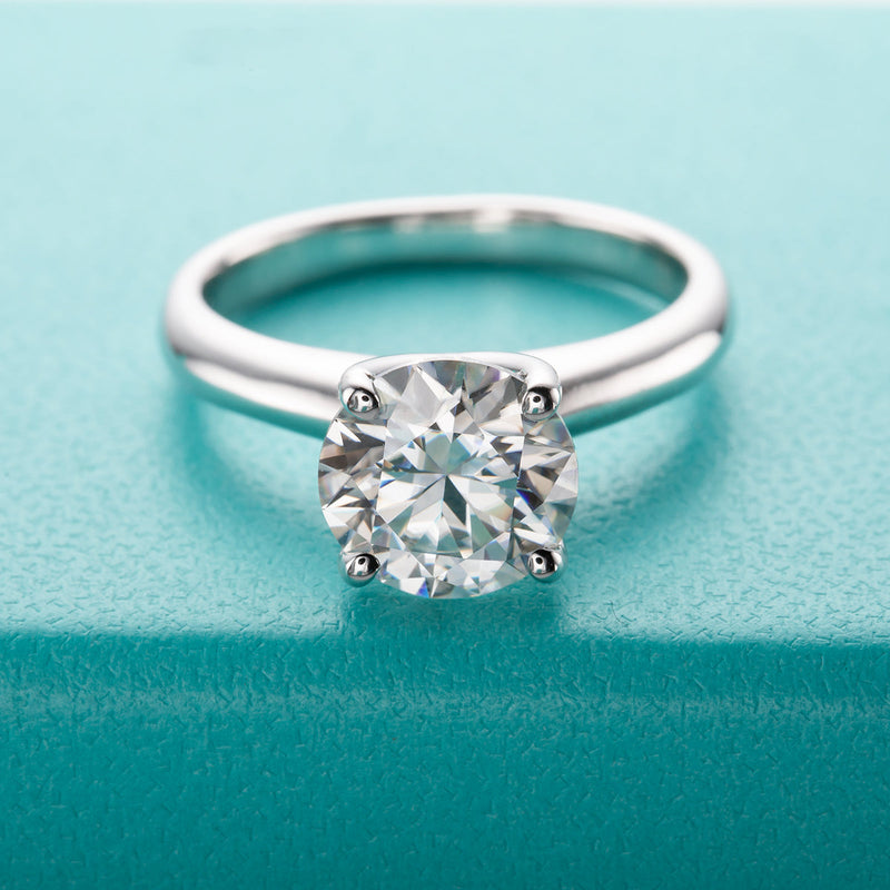 3.0CT D Color Moissanite Solitaire  Ring